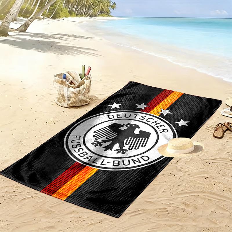 Deutschland Alemania Print Beach Towel, Large Soft Quick Dry Towel for Beach Camping Swimming