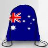 Drawstring Backpack Storage Bag Portable Fan Shoulder Bag with National Flag Print Lightweight Design for Daily Use Travel Sports