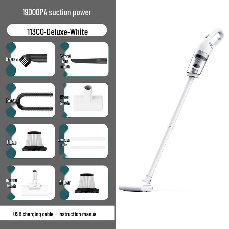 High-Power Handheld Car Vacuum with Wireless Charging, Compact Size, and Strong Suction