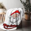 Tuniu Santa Claus Christmas Blanket Soft Cozy Warm Throw Blanket for Sofa Bed Bedroom Decoration
