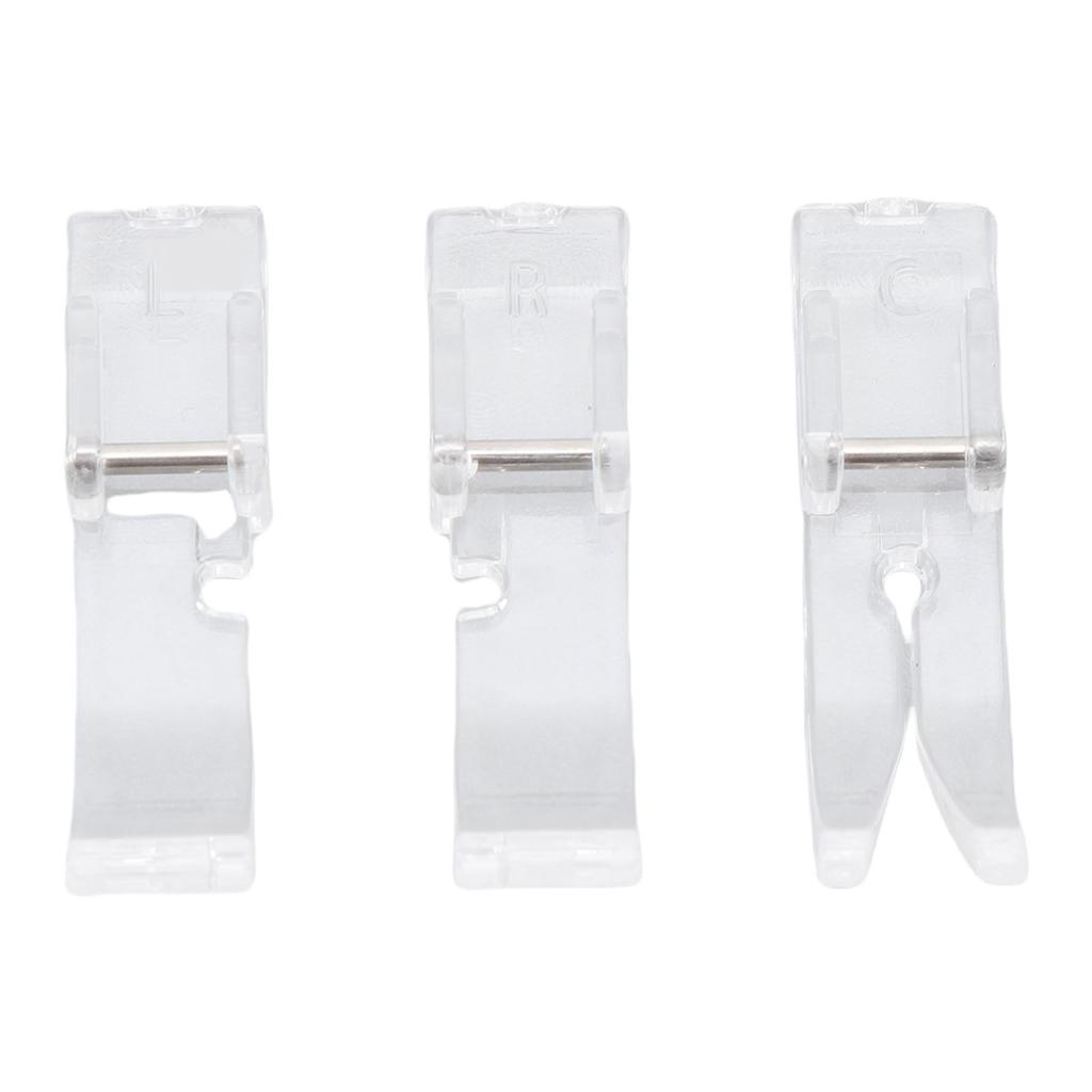 3 Stück Transparenter Nähfuß Set Passend für Singer Nähmaschine Klar 10mm Breite Teile Zubehör