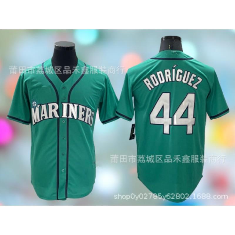 Mens Embroidered Baseball Jersey Seattle Mariners 24 Griffey Cotton Sport Top Basketball Fans