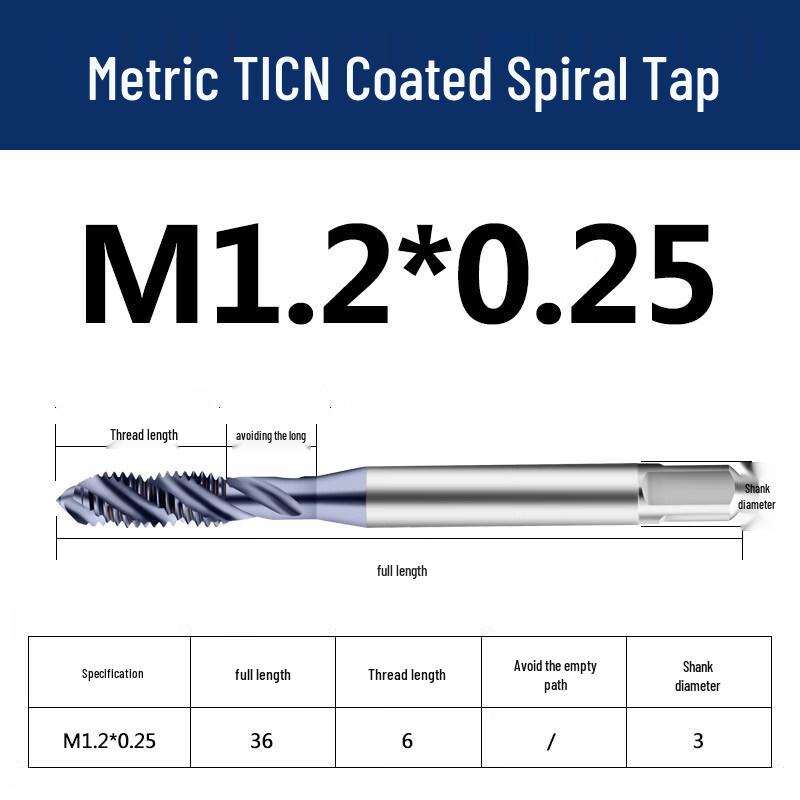 TICN Coated Spiral Point Machine Tap
