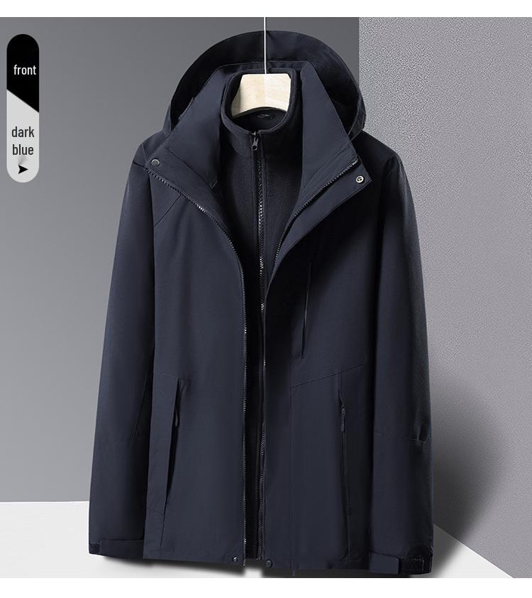 Pierre Cardin Men's 3-in-1 Fleece-Lined Windproof Jacket for Autumn/Winter