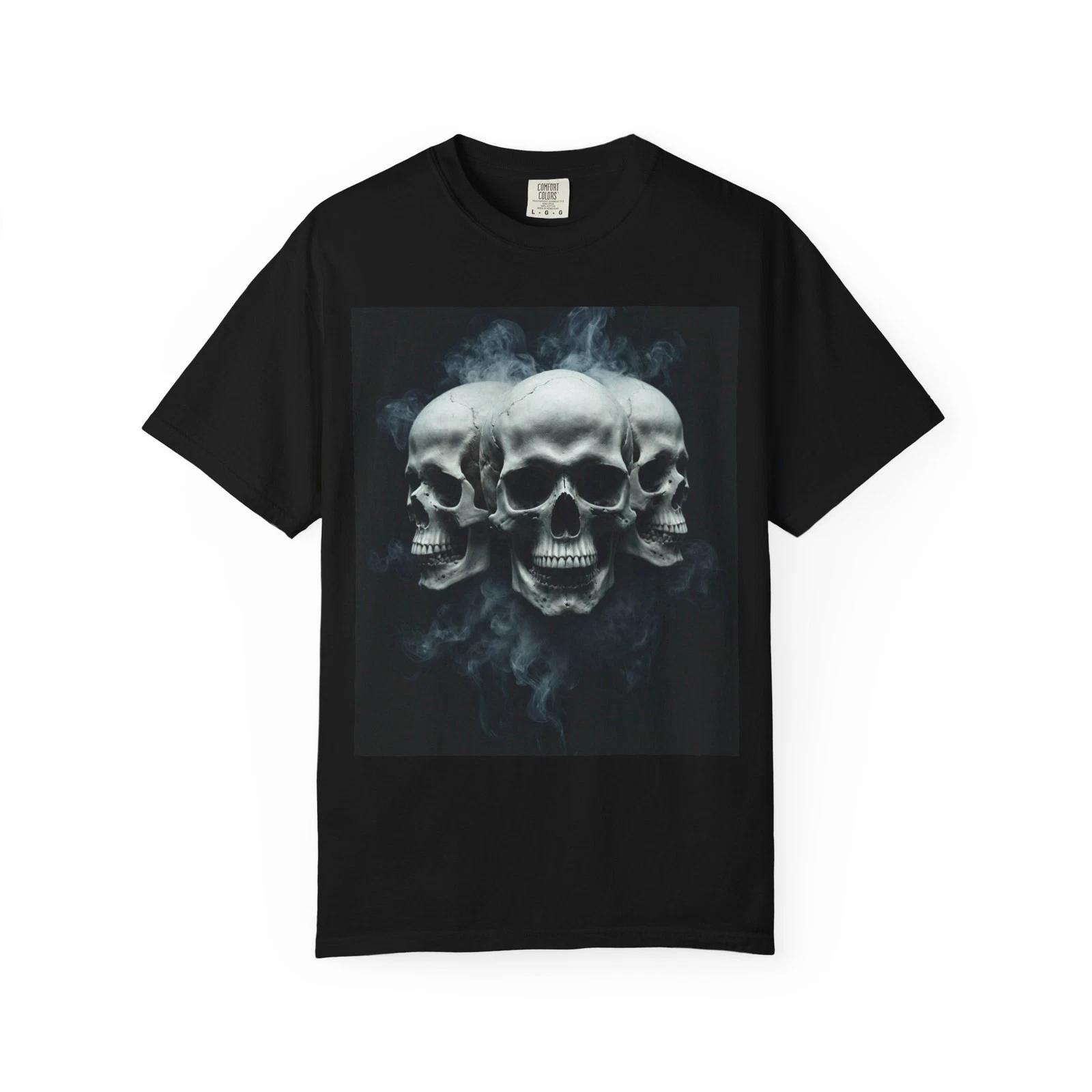 Gothic Skull Tee, Unisex Casual T-shirt, Edgy Graphic Shirt, Alternative [...] 4XL