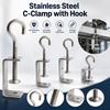 Adjustable C-clamp 304 Stainless Steel Fixed Holder Clip Square Clamp  Hardware Fasteners