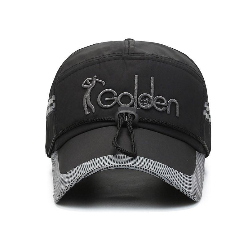 Printing Letter Golden Baseball Cap Sporty Visor Cap Sun Protection Gift Fashion