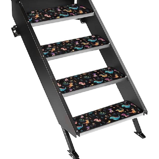 Purple Palm RV Step Covers RV Stair Covers RV Accessories, Non Slip Camper Step Covers, RV Step Rug, Waterproof Essential RV Step Carpet for Trailer