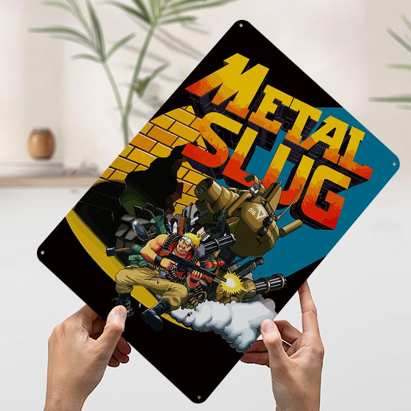 

Metal Slug Game Poster Customized Wall Art Vintage Metal Signs Retro Tin Plaque for Man Cave Decoration Bedroom Decorations Room 7.9x11.8In(20x30cm)