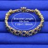 Luxuriöses Vintage Blaues Zirkonia Armband Vergoldeter Schmuck für Frauen Perfekt für Hochzeiten, Partys, Valentinstagsgeschenk