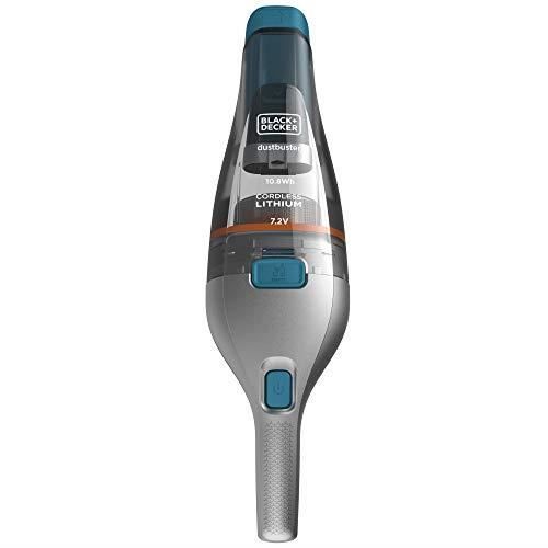 BLACK+DECKER NVC215WA-QW Akku-Handstaubsauger - 7,2 V - Ladestation - Bürste 15,5, 385 ml, Silber und Blau NVC215WA-Q