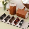 Glasses Storage Box, Sunglasses Holder, Sunglasses Storage Bag, Pressure Resistant, Multi Grid, Folding, Storage Rack