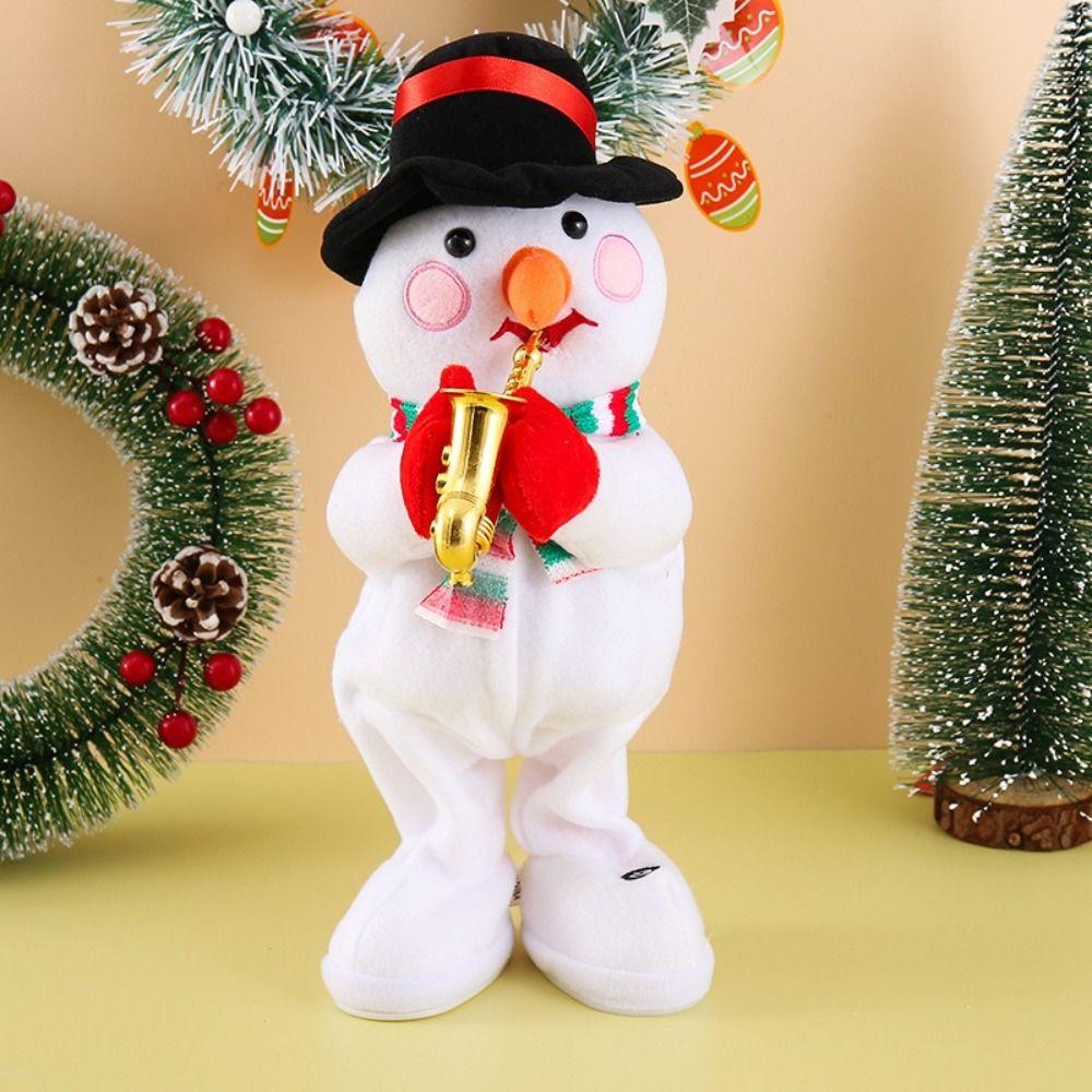 Snowman Elk 35cm Size Electric Dancing Christmas Tree Swinging Glowing Christmas Singing Funny Gifts