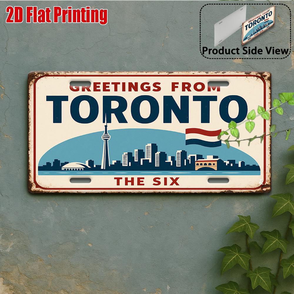 

D Flat D Flat Printing pc Vintage Metal Sign for Decorationg Only Outdoor Wall Art (cm cm) Toronto Skyline 15x30cm(5.9x7.8inch)