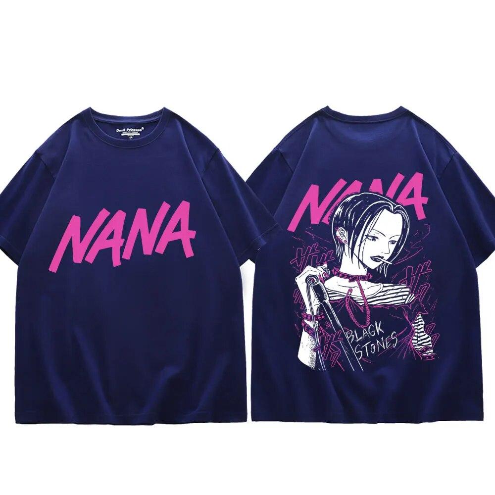 Japan Anime Nana Osaki Graphic T Shirts Unisex Women High Street Fashion Short Sleeve T-shirts Summer Trend Casual Loose T-shirt