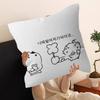 N-Neujeok Pillow Covers Cartoon Sofa Decorative Home Double-sided Printing Short Plush Cute Cushion Cover