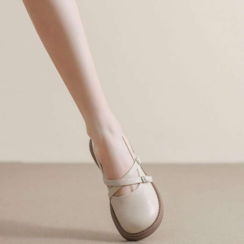 Mary Jane small leather shoes women's 2025 new Japanese jk single shoes round head British style soft leather soft sole comfortable loafers