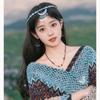 Round Irregular Stone Fringed Ear Hook Retro Ethnic Style Fashion Earrings Niche High-end Design Earrings Women