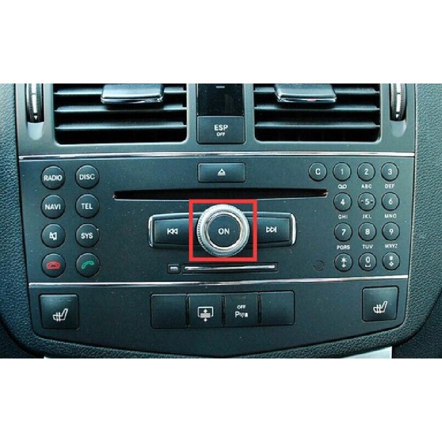 Button Cover 07-14 Inner Console Volume Switch Silver Aluminum For Benz C-Class