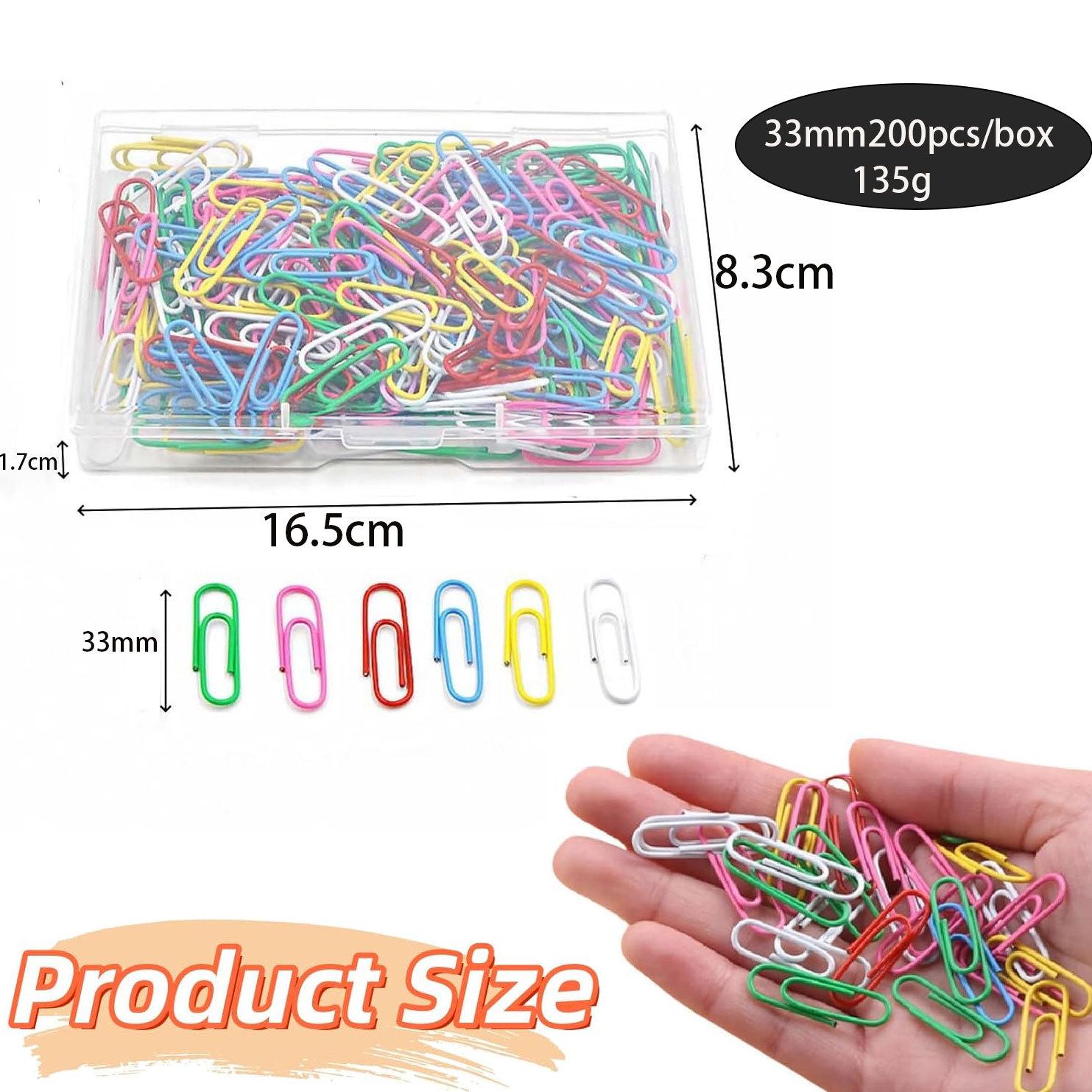 Cross-Border Square Box Paper Clip Holder: 33mm Document Clip Storage, Safety Pins Included