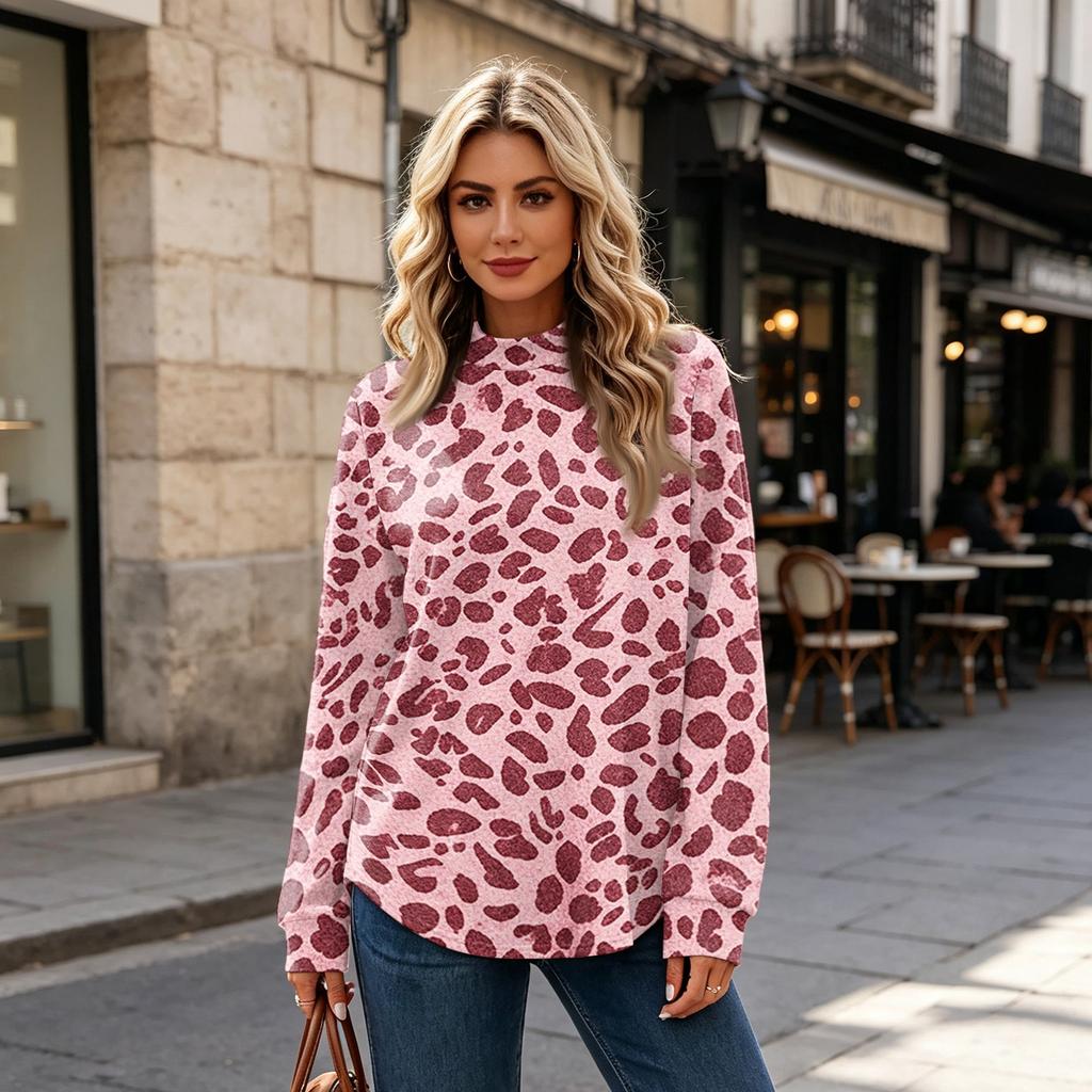 Women's Retro Polka Dot Top, Stylish Casual and Versatile Print for Everyday Wear