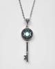 Classic Moon Goddess And Star Glass Necklace With Alloy Pendant For Women And Men