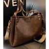 Viney Leather Handbag, Women's Large Capacity Tote Bag, Crossbody Bag, Shoulder Bag, Brown