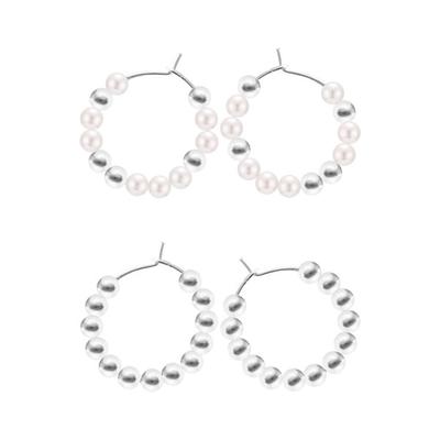[Silver] Silver Ball Ring Earrings (Pearl&Ball)