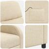 Massage Recliner Cream Fabric
