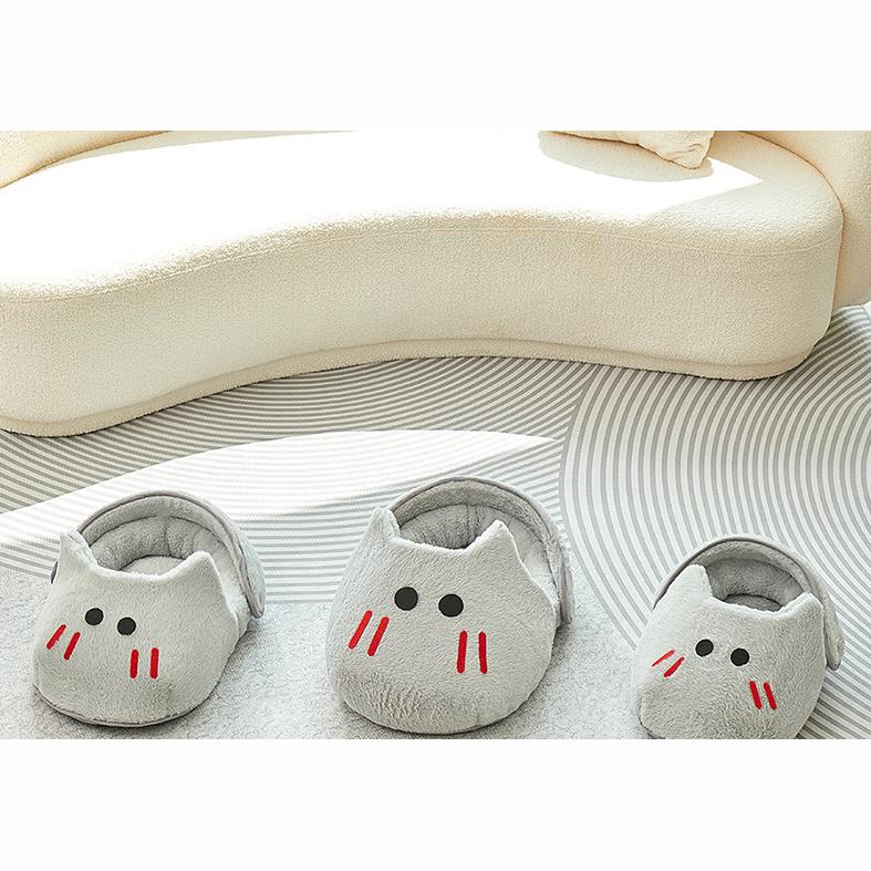 Cat Kennel Winter Warm Slippers Pet Kennel All Season Universal Breathable Non Slip Gray Dog Kennel