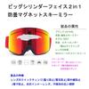 NAOTACK Ski Goggles with Double Detachable UV Case and Storage Bag Unisex for Snow and Motorcycles Mirror, Lens, Magnetic, Protection, Anti-Fog,