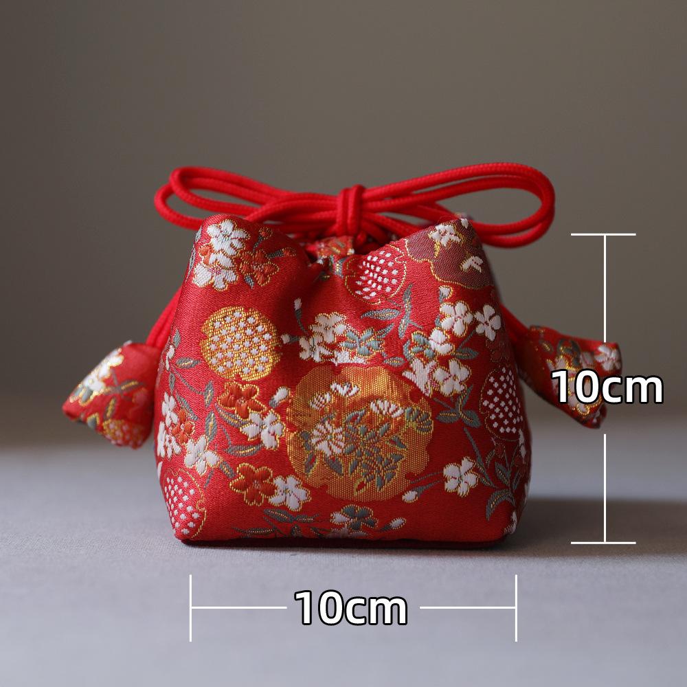 Travel Bag Storage Pouch Tea Set Teapot Cup Bag Japanese Style Multifunctional Portable Drawstring Tea Ceremony Accessories New