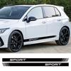 2 szt. Paski Boczne na Drzwi Samochodu Naklejki Sportowe Wyścigowe Winylowe Naklejki Dekoracyjne do Stylizacji Nadwozia Samochodu Akcesoria Do Volkswagen VW