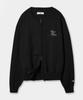 Yujen Minimal Round Neck Two-Way Knit Zip-Up_Black