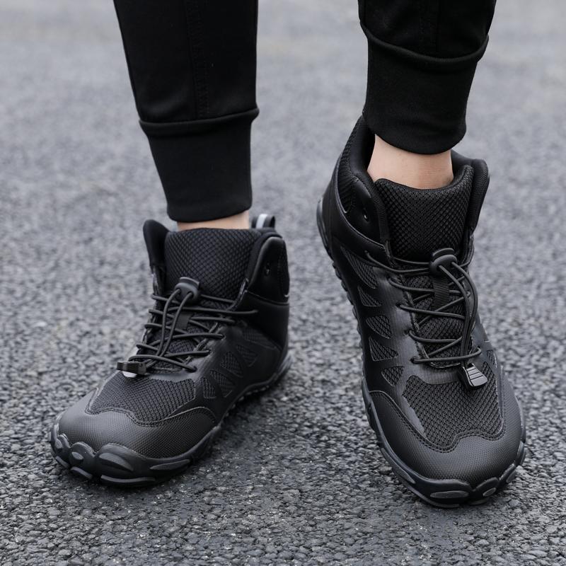 High-top Cotton Shoes Winter Hiking Sneakers Anti-slip Men Women Outdoor Trekking Camping Shoes Elastic Climbing Shoes