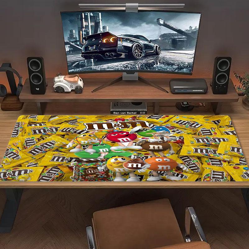 M&M's Large Size Mouse Pad Large Gaming Table Cushion Non-slip Laptop Tablet Big Mousepad XXL Mat Mini PC Playmat With Lock edge