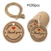 100 Pcs Gift Tags Thank You Tags for DIY Birthday Christmas Wedding Party Favors