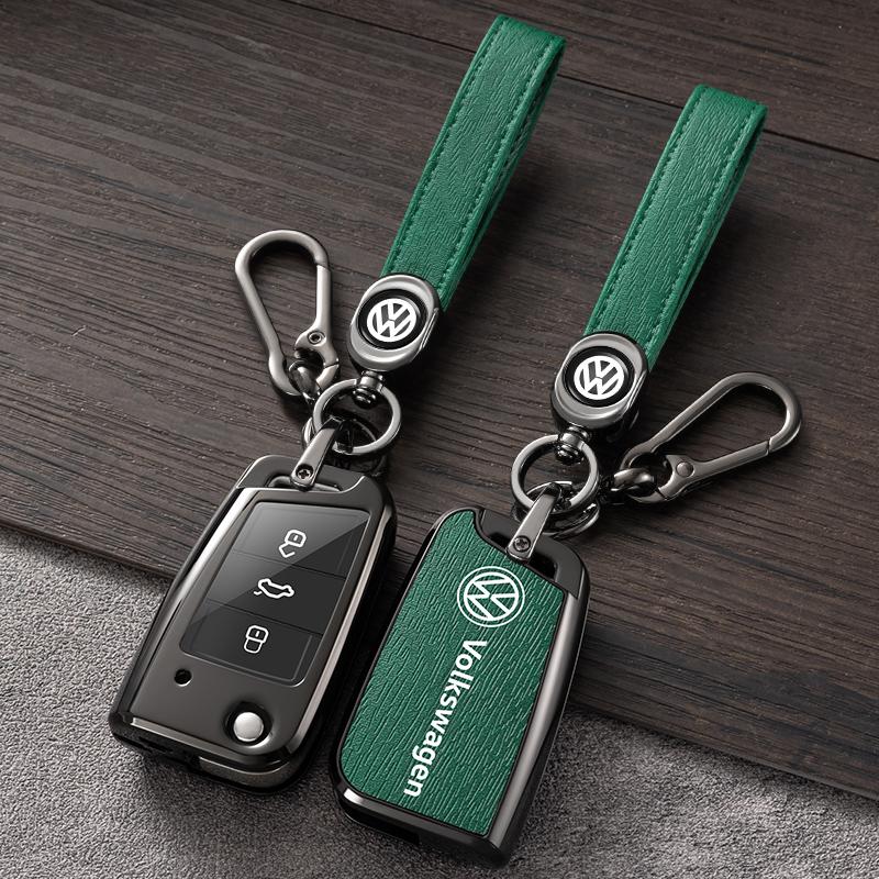 

Для VOLKSWAGEN Чохол-захист для автомобільного пульта дистанційного керування з цинкового сплаву+Шкіри Для VW Volkswagen Polo Golf 7 MK7 Tiguan MK2 Accesso