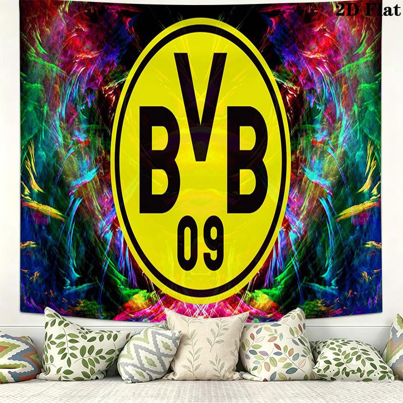 Borussia Dortmund Wall Tapestry Aesthetic Wall Hanging Printed Fabric Blanket Decorative Tapestries for Bedroom Living Room Home Decor