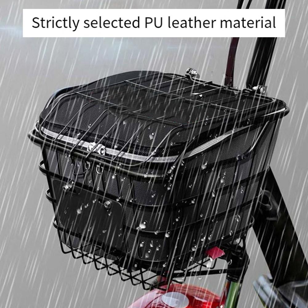 1 Pcs Scooter Basket Liner Black Microfiber Leather