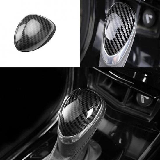 Gear Shift Knob Trim 2013~ Fit For Cadillac XTS Central Console Carbon Fiber