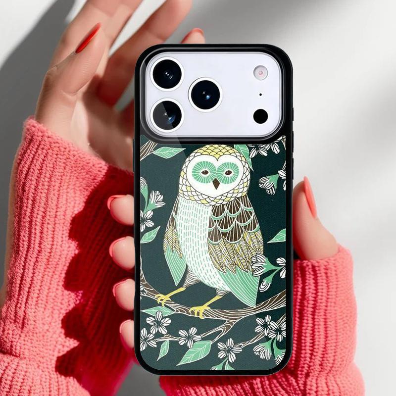 Cute Owl Cartoon Phone Case for iPhone 17 16 15 14 13 Pro Max Back Cover for 12 11 Pro Coque