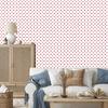 Wallpaper Dots white and coral, white background for living room and bedroom 50x1000