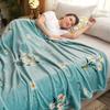 Blumen-Decke für das Sofa Reaktiv bedruckte dünne Decke für Betten Einzel-/Queen-/King-Größe Korallenfleece Flanell-Decke Weiche warme Plaids