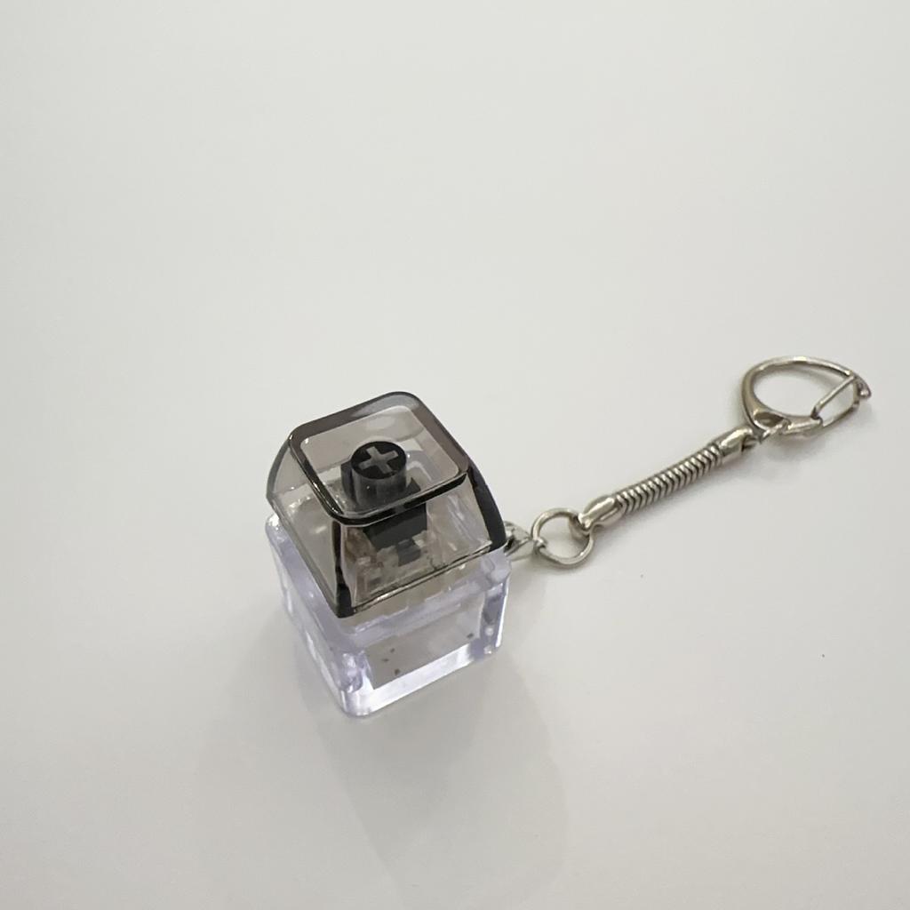 Mechanical Keyboard Keycap Stress Relief Keychain Led Bag Charm Lightweight Click Fidget Key Ring For Office Stress