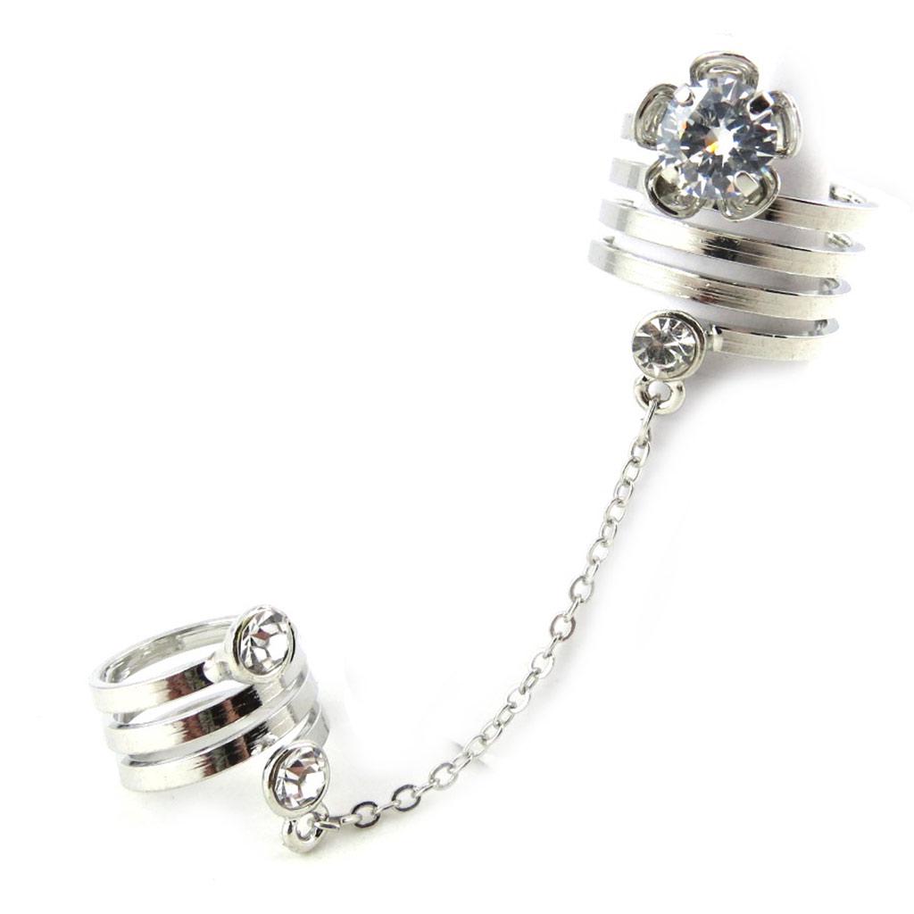 Sølv-hvit 'Cléopatra' designerring