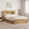 Headboard Cabinet with Storage Artisan Oak Wood Based Material