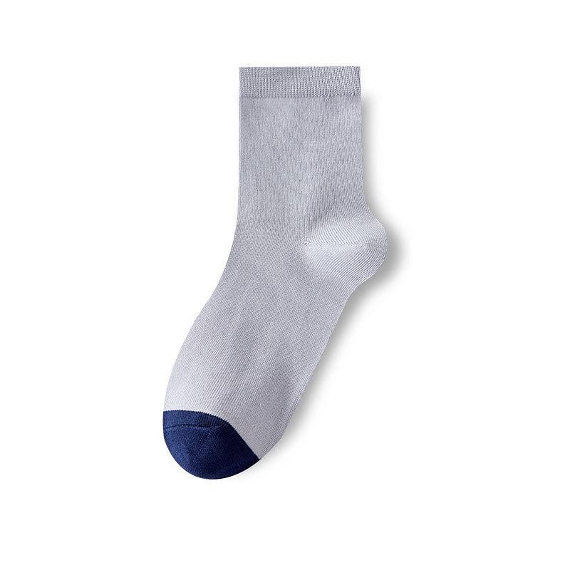 Men's Mid-tube Cotton Breathable, Sweat-absorbing, Odorless, Long Socks, Solid Color, Casual, Business, Antibacterial, Anti-pilling Cotton Socks