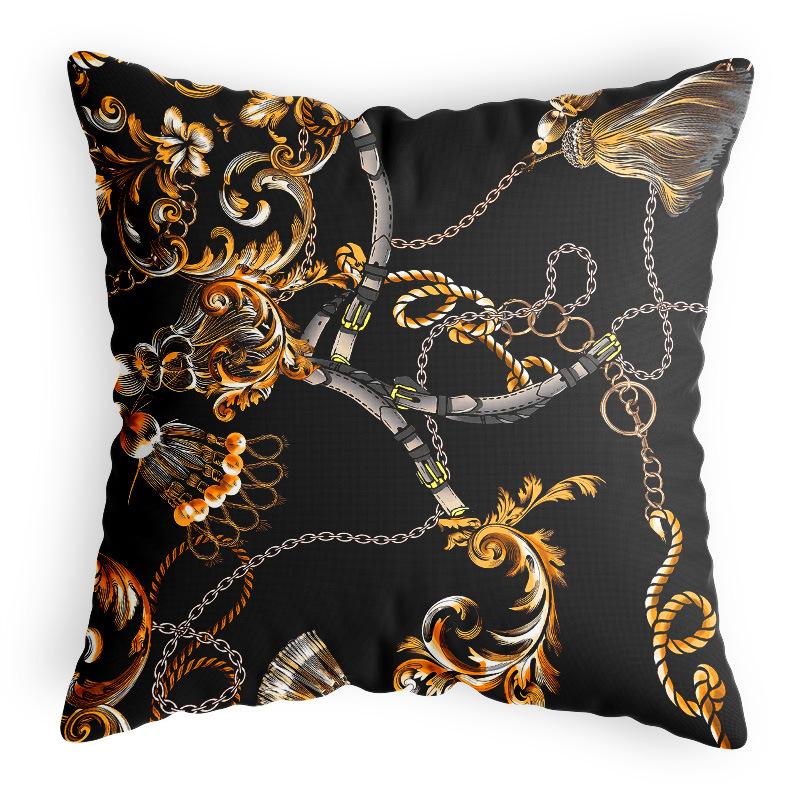 Throw Pillowcase Polyester Linen Satin Satin Home Style Cushion Cover Car Backrest Pillowcase Sofa