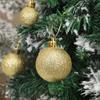 44PCS Gold Christmas Ornaments Set: Elegant Matte & Glitter Baubles For Holiday Christmas Ball Ornaments Tree Decorative